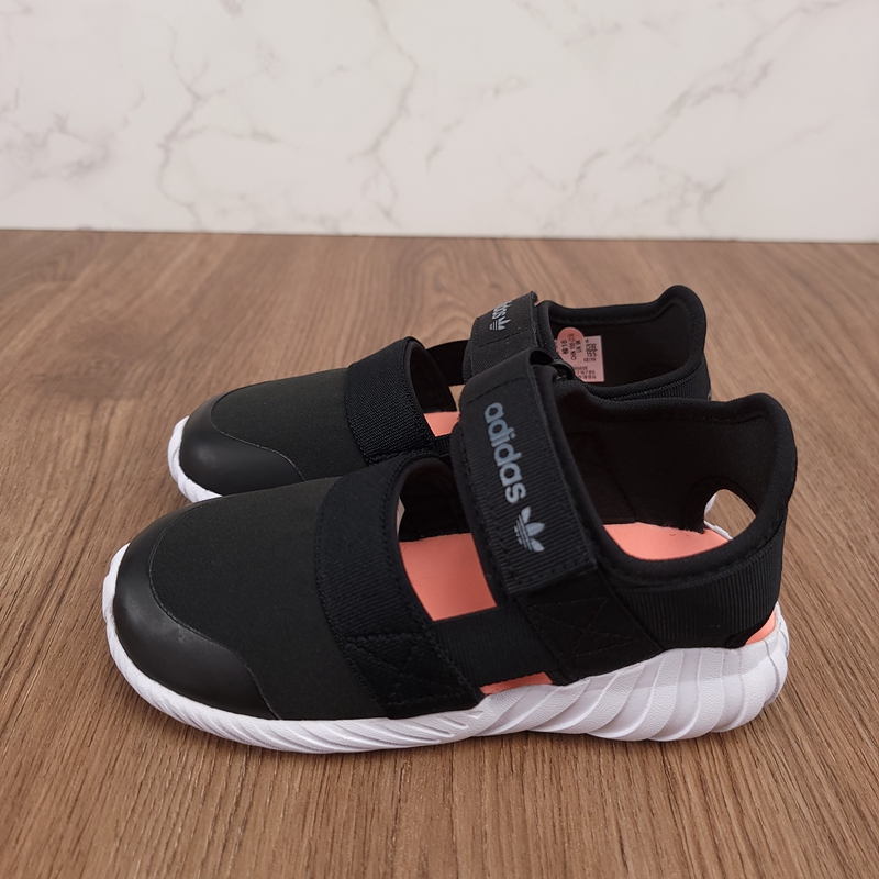 Adidas 三叶草 婴小女童宝宝轻便舒适魔术贴休闲包头凉鞋 BB6698