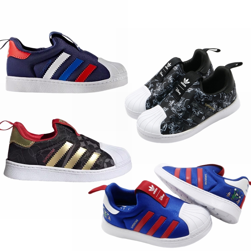 Adidas 三叶草 儿童一脚蹬软底贝壳鞋 BA8043 GX6337 FW1989 1990