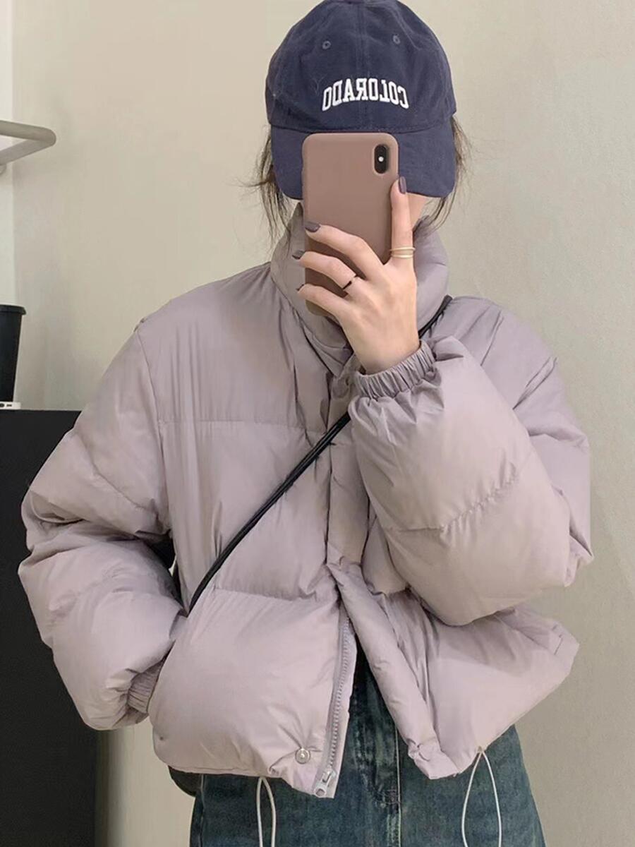 2023羽绒服反季2023年新款短款棉袄冬季羽绒服女oversize外套小