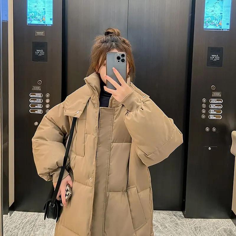 冬季羽绒羽绒服女长款过膝韩版加厚羽绒服女宽松2023新款羽