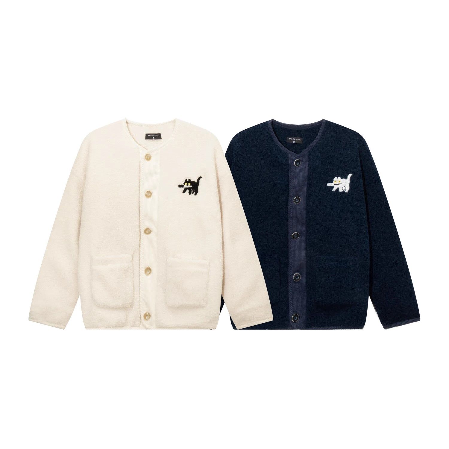 觅萌 羊羔毛外套女2023秋冬新款美式宽松复古高级感时尚百搭圆领