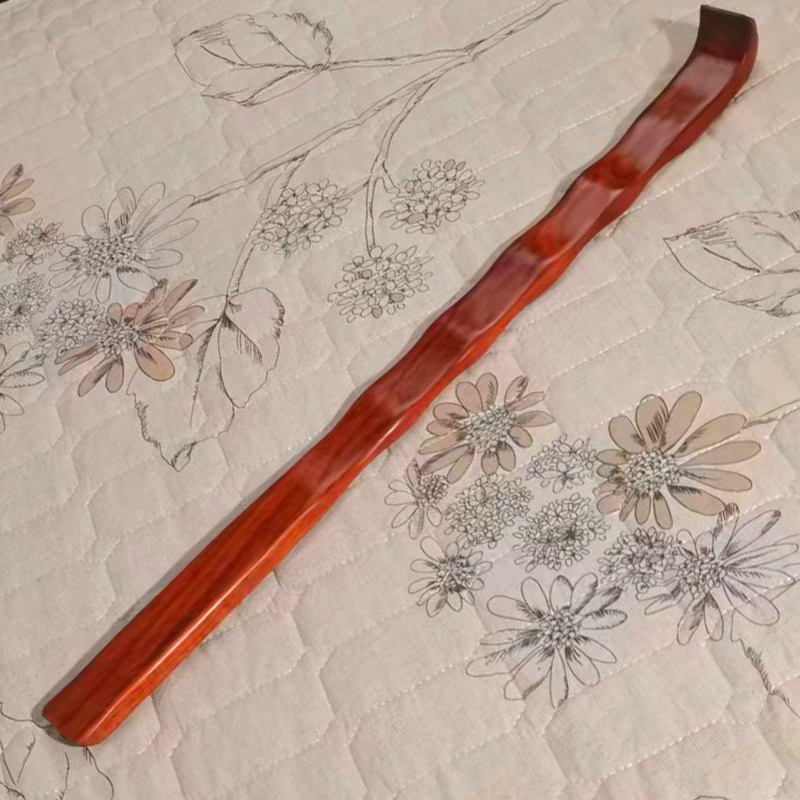 实木抓痒挠  长47cm  水波花纹 