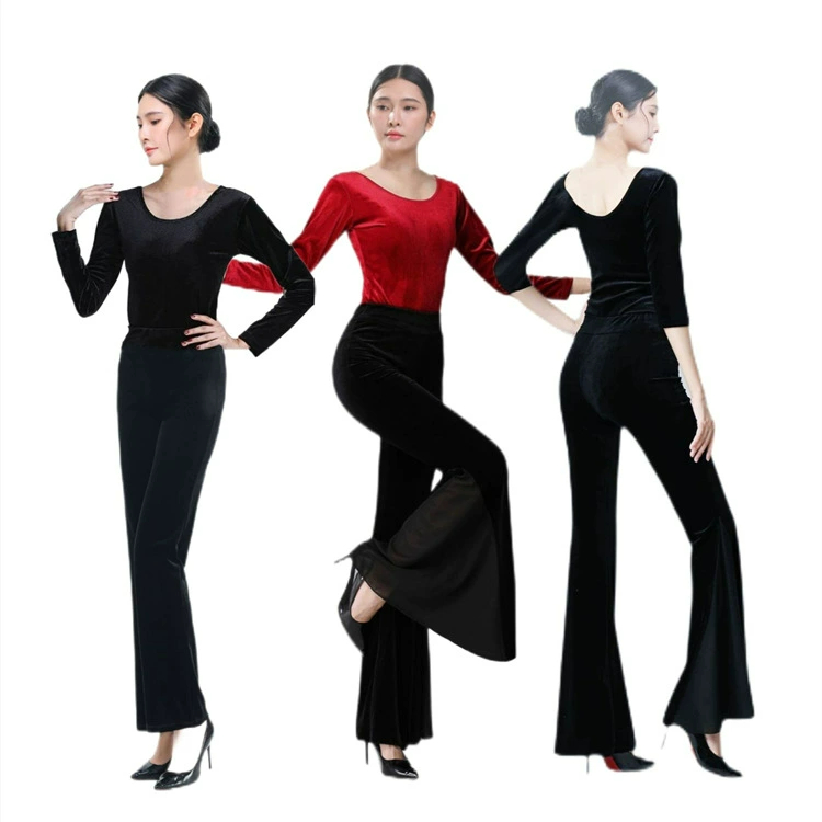 形体服训练服装女礼仪培训修身优雅连体练功服金丝绒暗扣秋冬套装