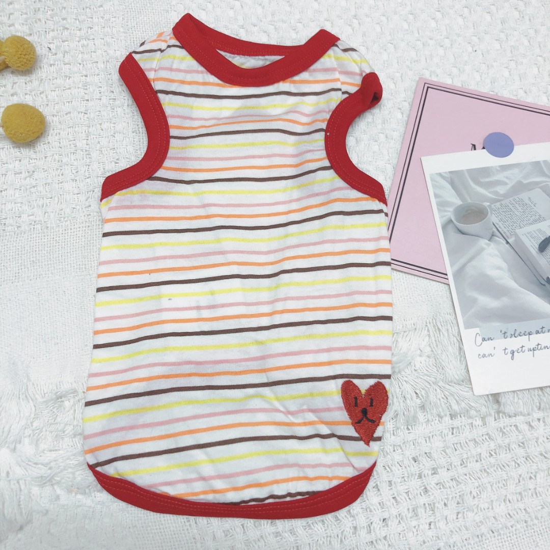 09狗狗猫咪春秋运动棉背心中小型比熊泰迪博美雪纳瑞无袖两脚薄款