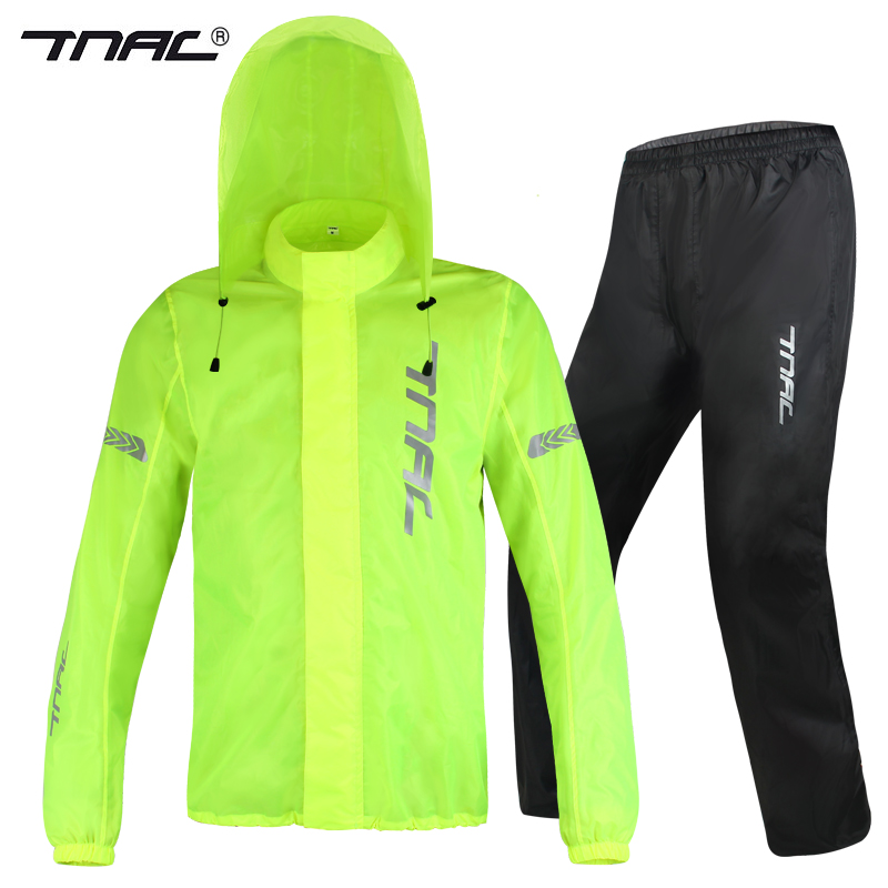 TNAC拓驰摩托车电动车轻薄透气雨衣男女分体式防水套装雨披防暴雨