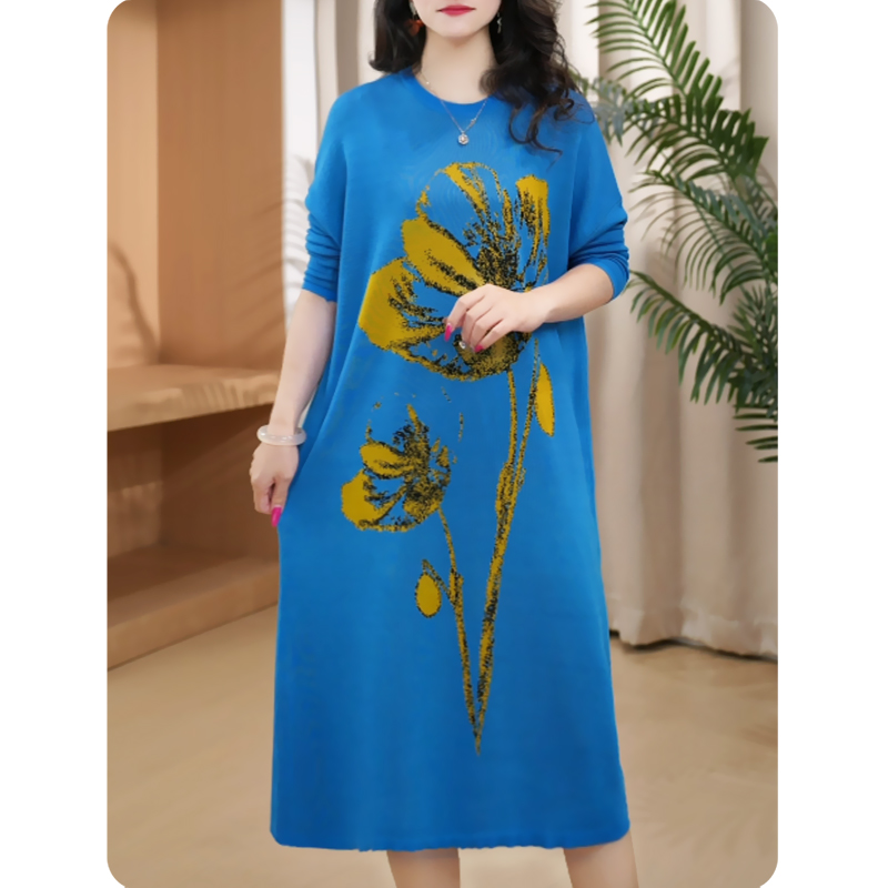 [TL13]双枝新品女士宽松连衣裙中长款休闲女装L09124011