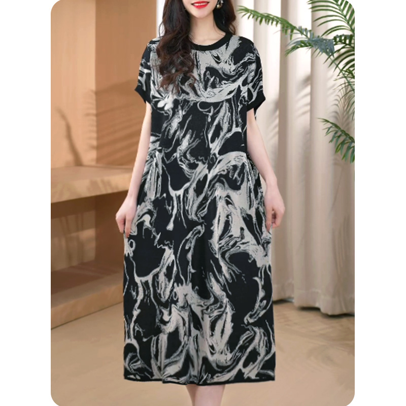 [TL2]流影新品女士宽松连衣裙中长款休闲女装2L02255162-2