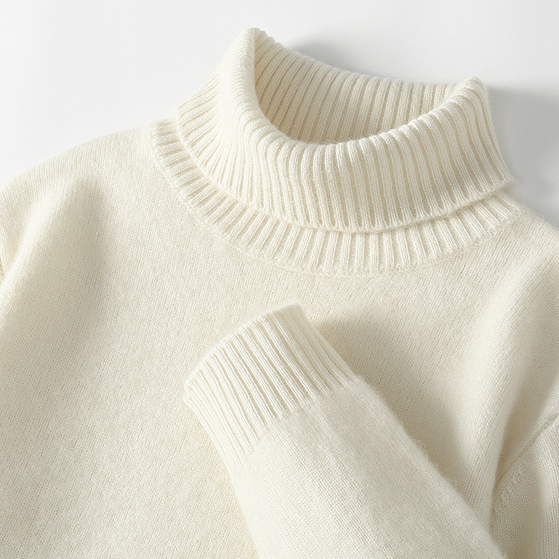 【100羊毛】青少年男士高翻领加厚羊毛衫针织保暖秋冬