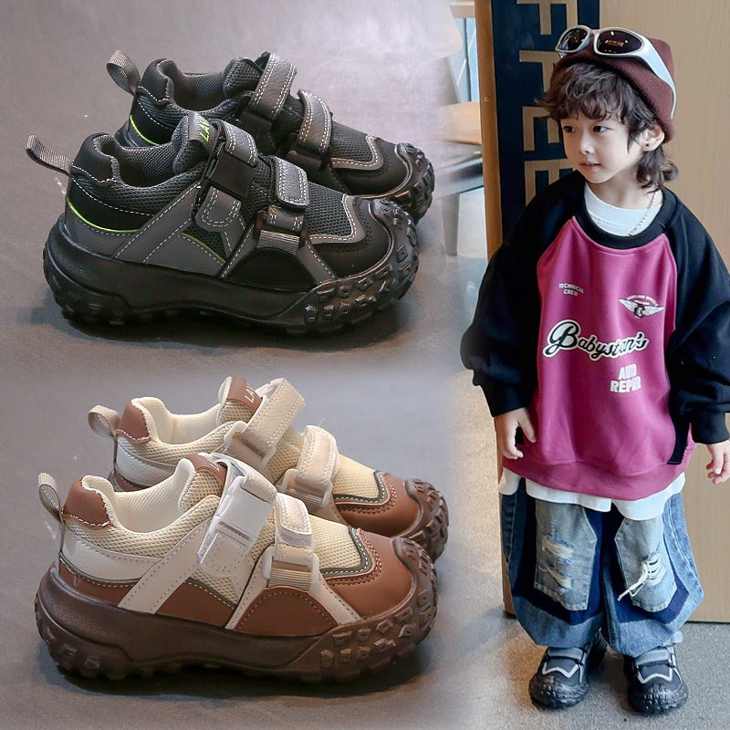 儿童运动鞋2025春秋新款男童休闲鞋女童防滑老爹鞋小学生软底单鞋