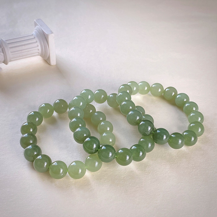 2888/(ZY888-205) 精美和田玉渐变色单圈手串卡12/多样性发货/1件