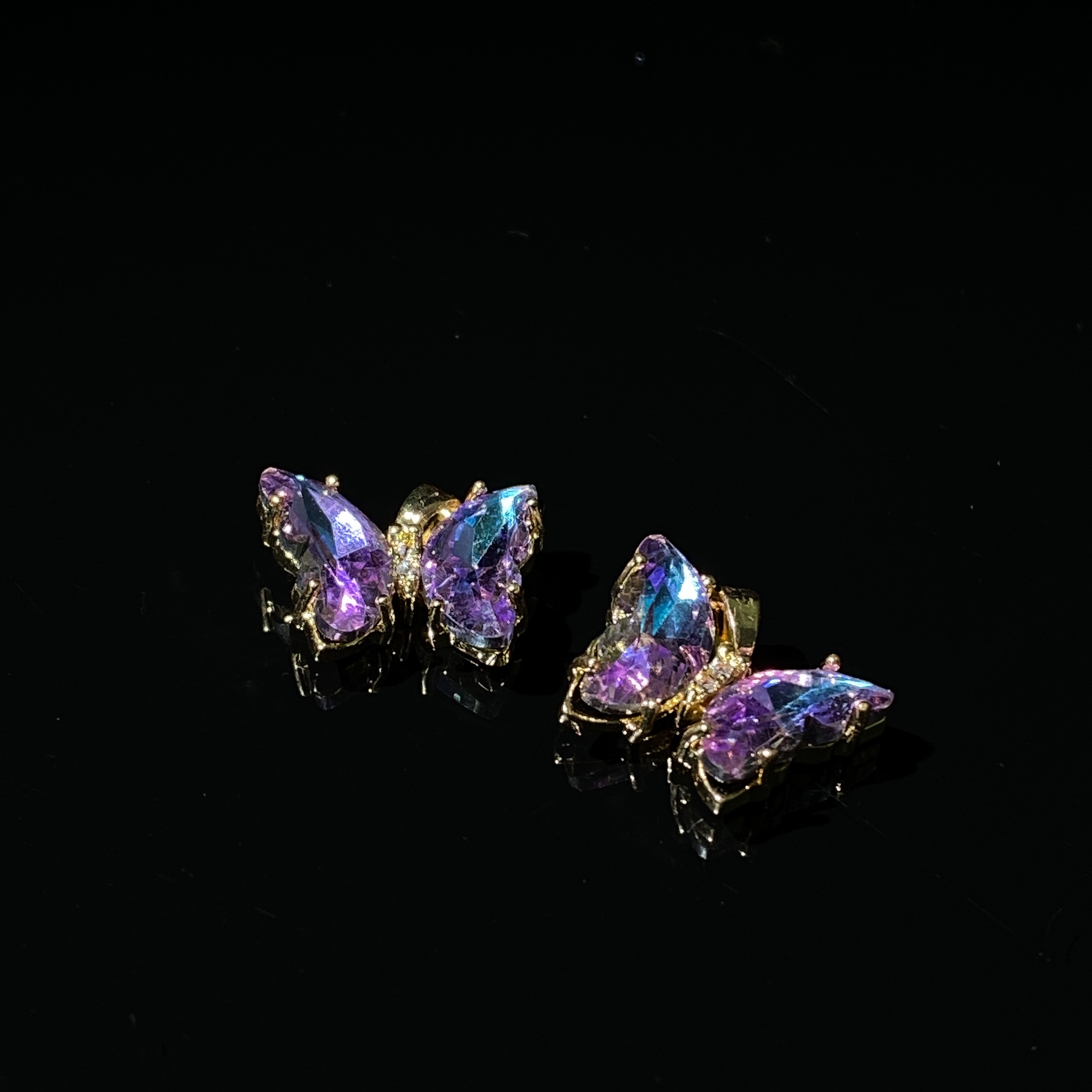 合金琉璃吊坠 2888/DZ0061 时尚渐变蝴蝶翩翩起舞吊坠/一件