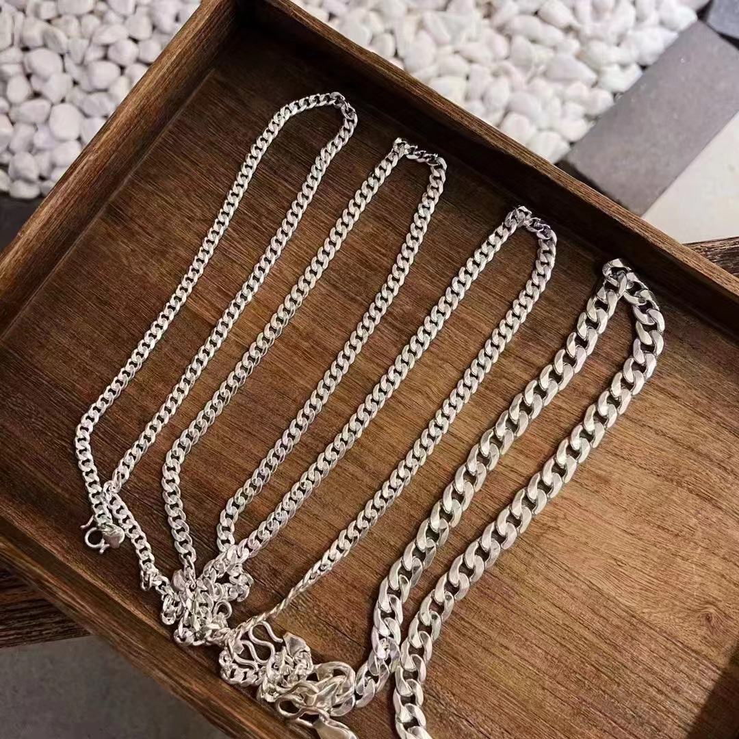 足银银制品 足银项链 男士