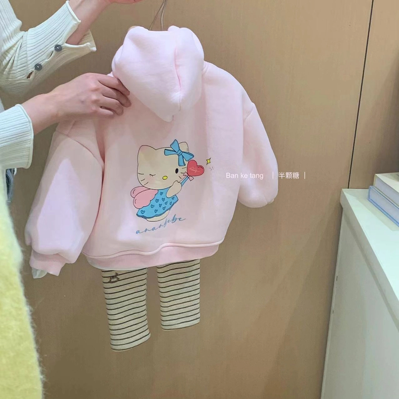 【清仓 no退no还】女童卡通粉色卫衣外套  4462-4472