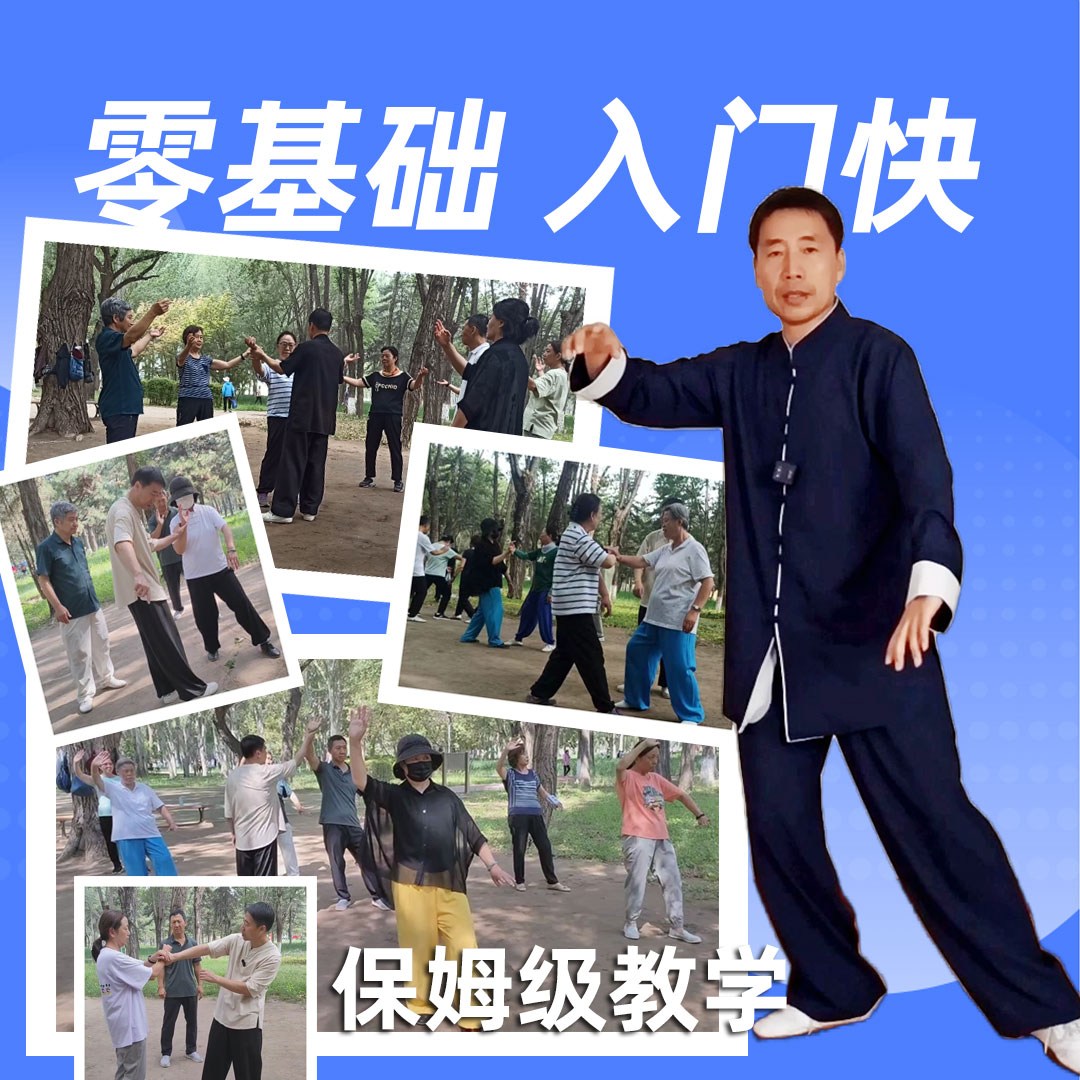 杨氏太极拳85式教学课程零基础自学动作讲解套路详解推手站桩