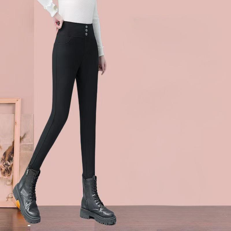 2308 秋冬新款外穿时尚百搭修身紧身弹力小黑裤 三楼