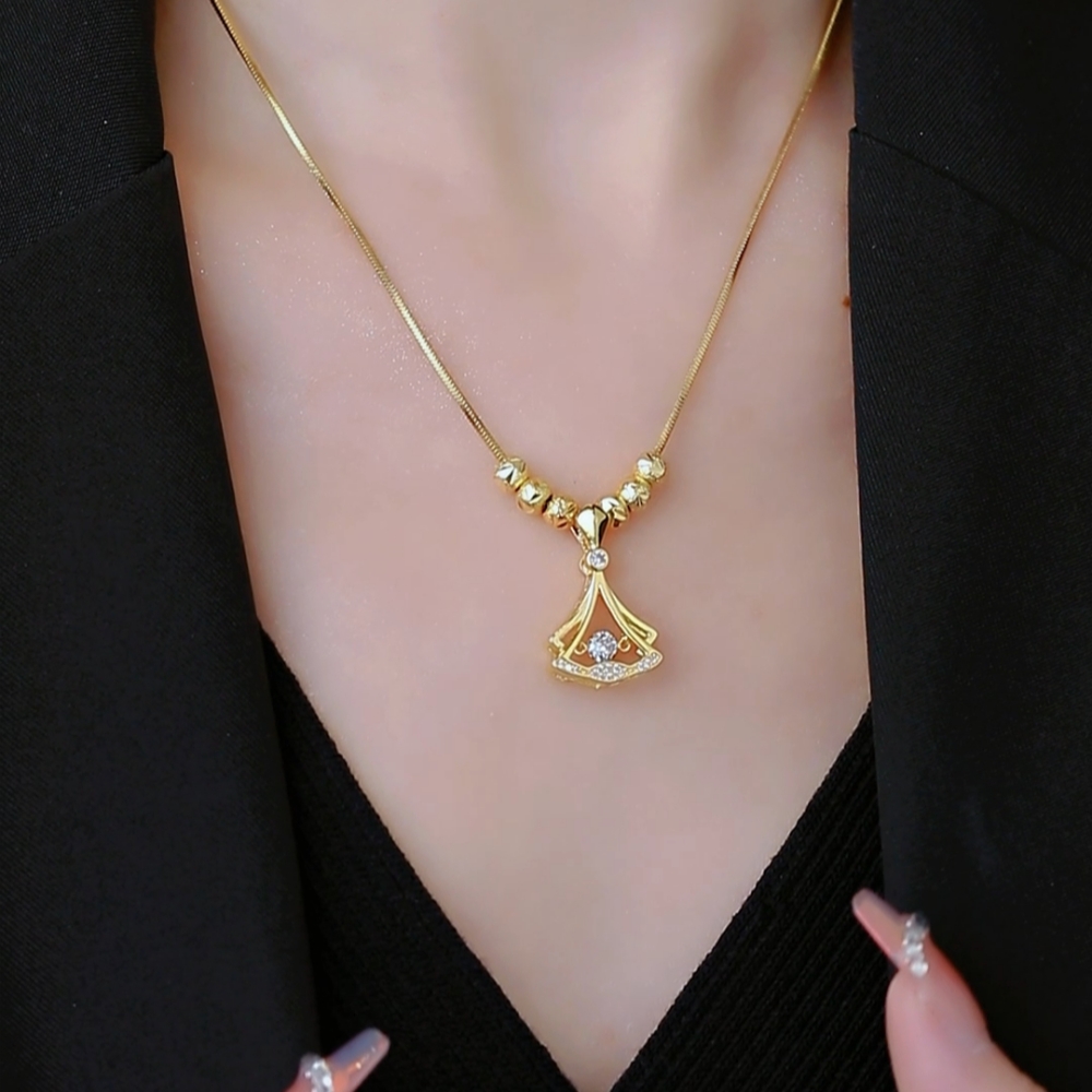 【双11提前购】银杏叶锁骨链时尚轻奢百搭灵动气质简约坠链女金色