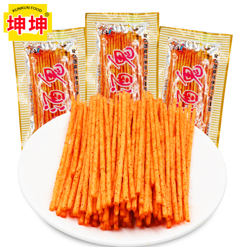 坤坤酒鬼辣条8090后儿时怀旧校园16g*30包老式麻辣小零食休闲小吃