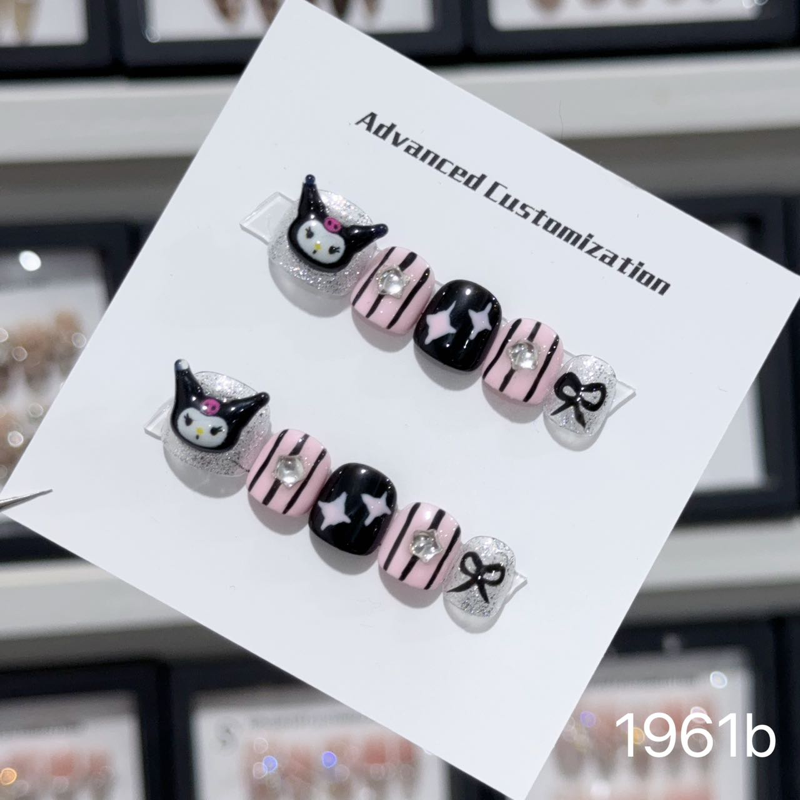 小朋友穿戴甲手工3-12岁小女孩美甲短款穿戴式可爱立体新年25新款