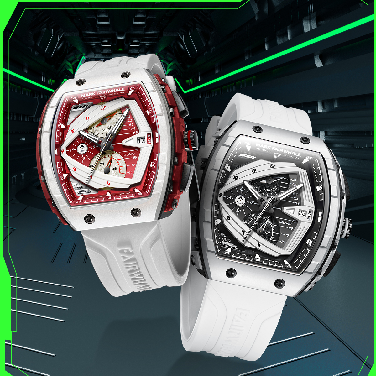 【热销中】马克华菲酒桶型潮流夜光学生多功能防水石英表送男友5690商品图