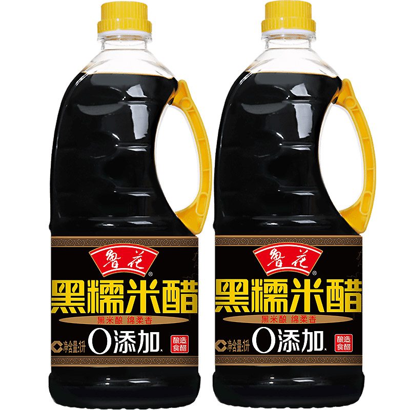 鲁花黑米香醋1L*2黑糯米酿造固态发酵凉拌点蘸饺子炒菜