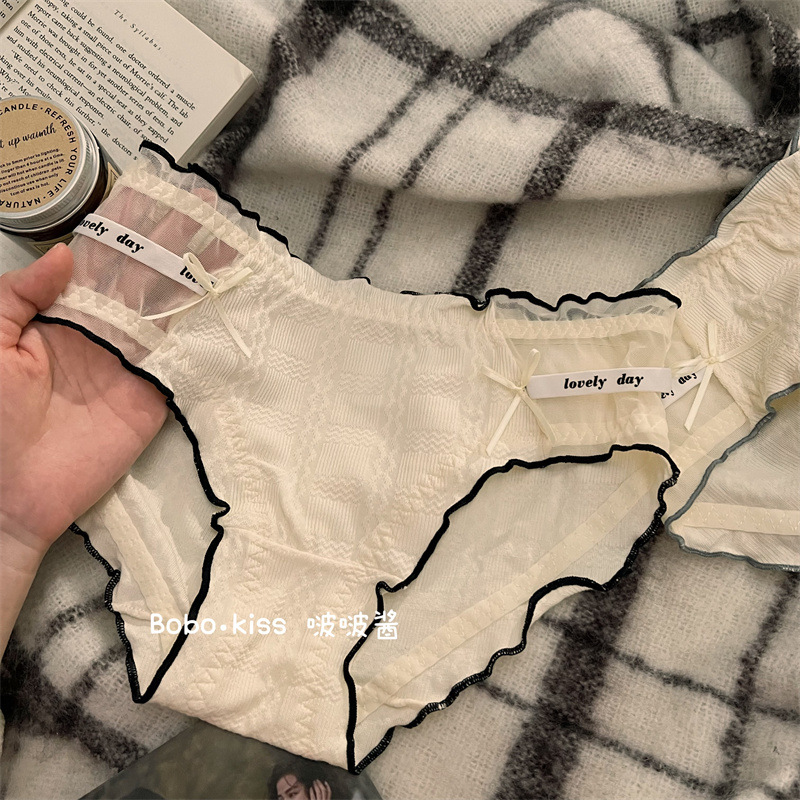 日系纯欲风内裤女2024新款中腰柔软女生性感三角裤女士透气