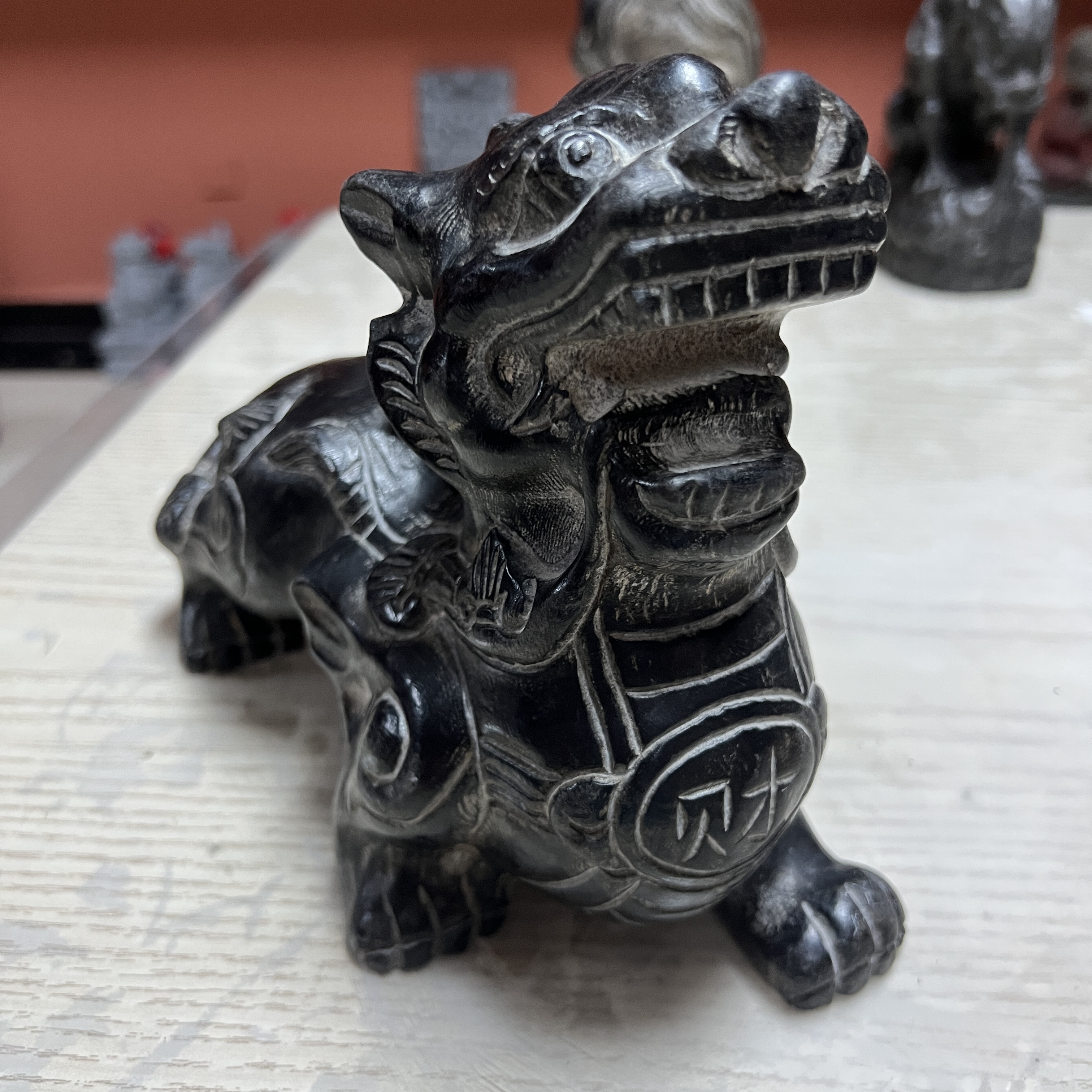 天然青石招财貔貅摆件
