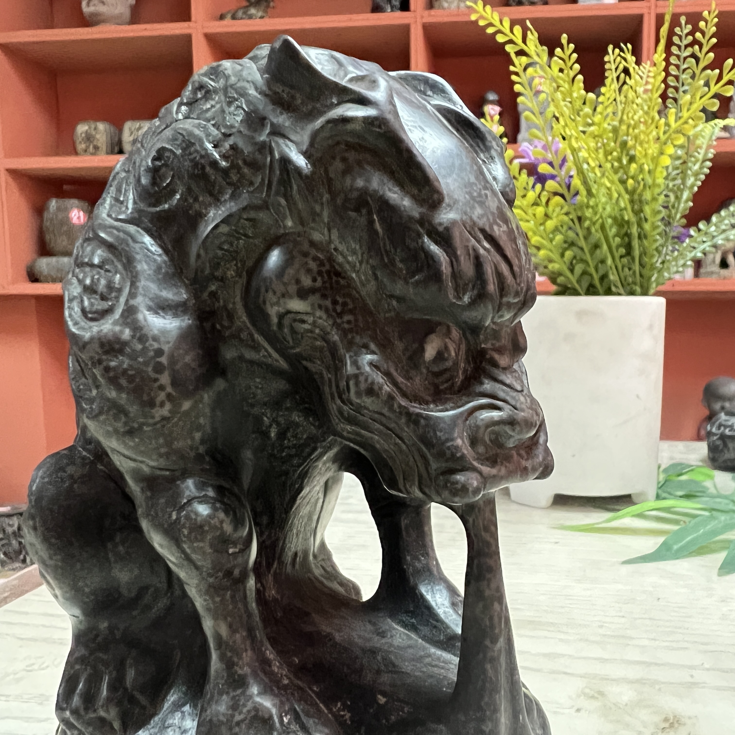 天然青石 仿古 吸水兽 摆件