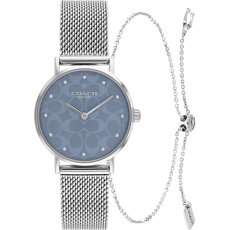 COACH/蔻驰PERRY系列欧美女款气质轻奢蓝色时尚简约百搭优雅腕表