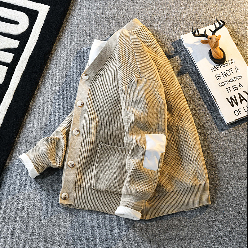 【小扬哥推荐】开衫毛衣男春秋季日系复古宽松慵懒风针织衫外穿男