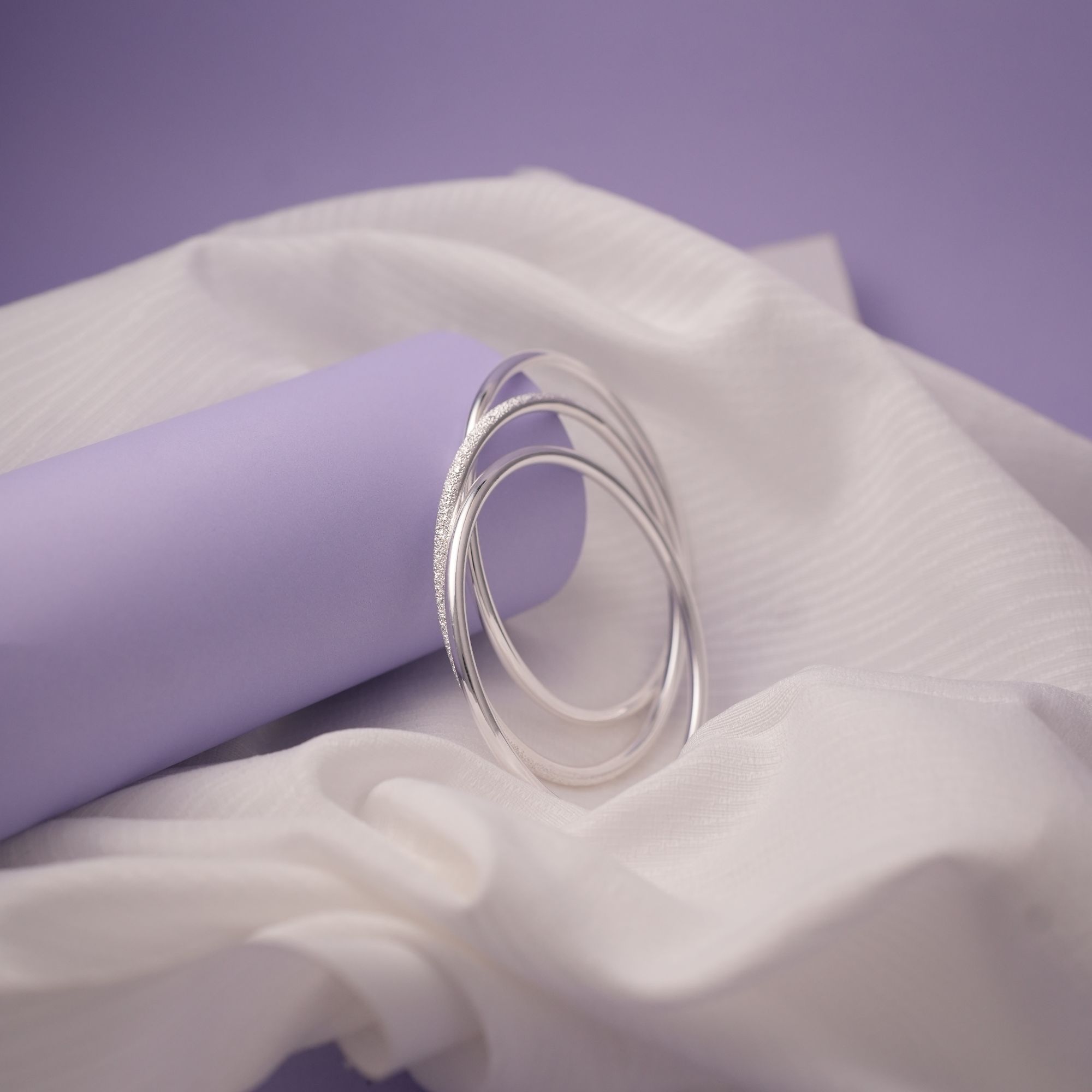 足银手镯 【三生三世套镯】黔喜银饰百搭轻奢气质简约