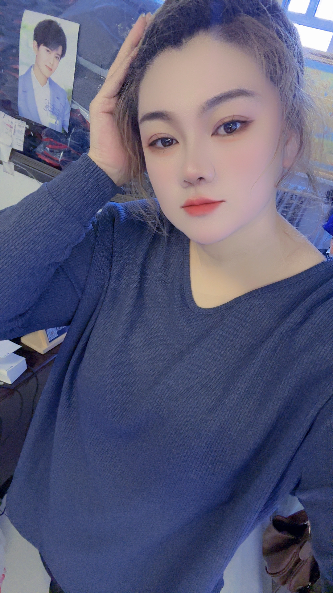 长款打底衫女遮屁股2023新款秋冬加厚针织衫内搭宽松百搭长袖u领t