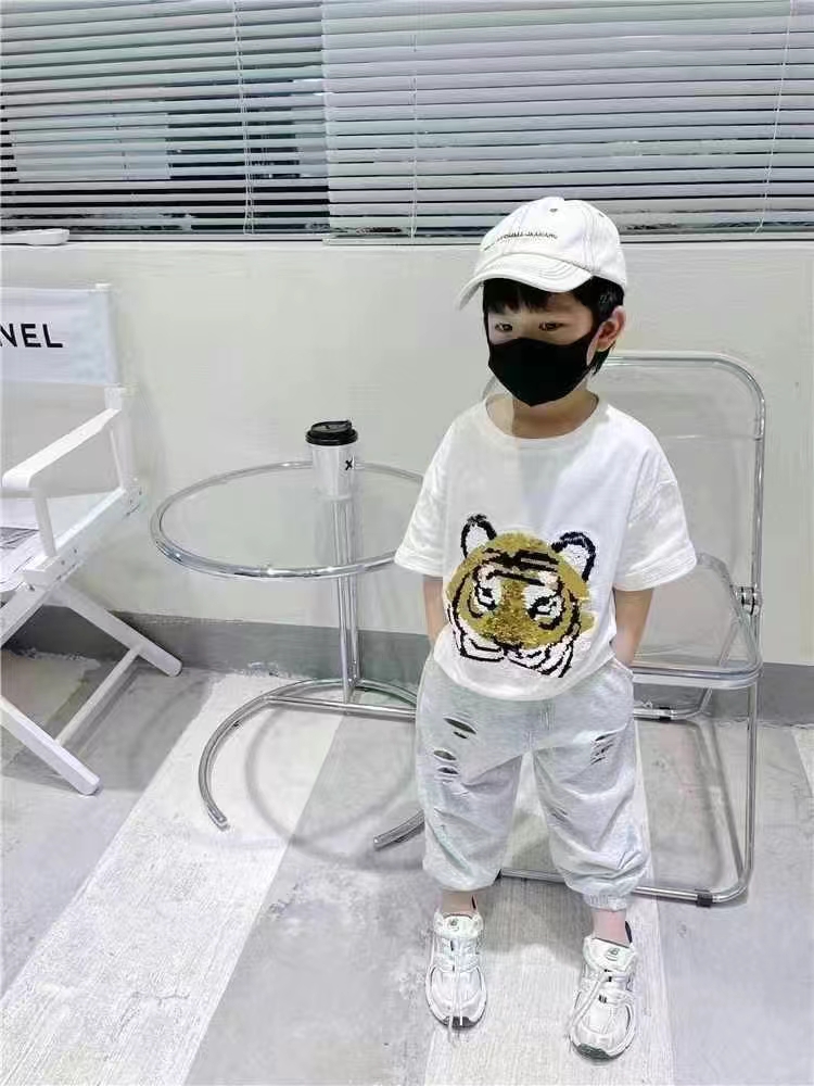 上衣变脸夏款重工儿童夏季半袖洋气