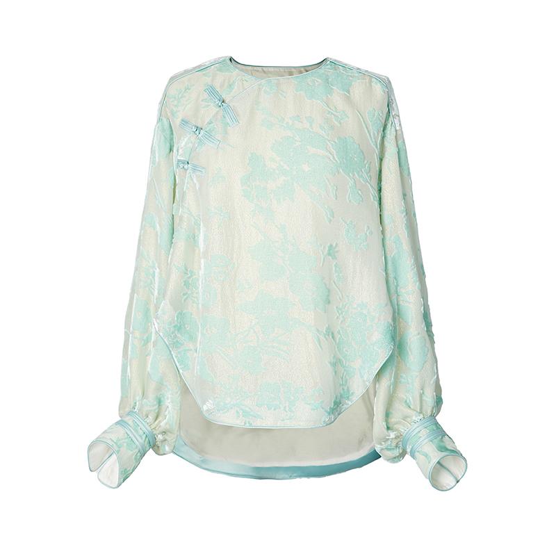 【浣溪沙】JUNYANG杨君  中式斜襟如茵盘扣衬衫