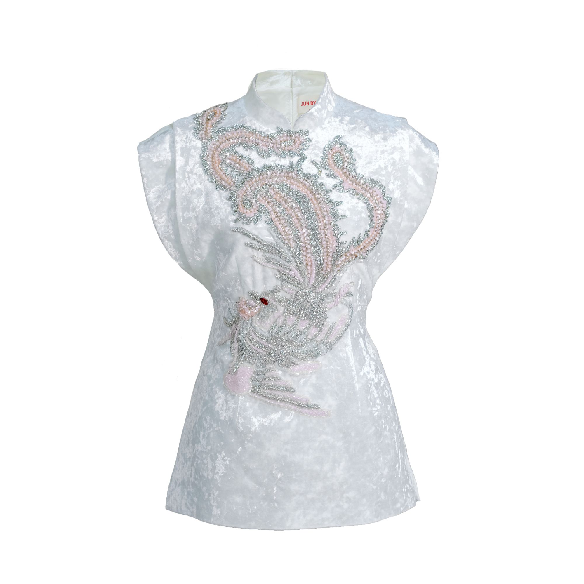 【经典返场】JUNYANG杨君 经典永存白丝绒凤舞九天腔调穿搭马甲