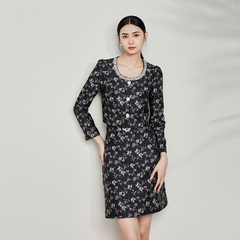  新款气质长袖时尚轻奢显瘦半裙-MJFA03WSK715B01/zb