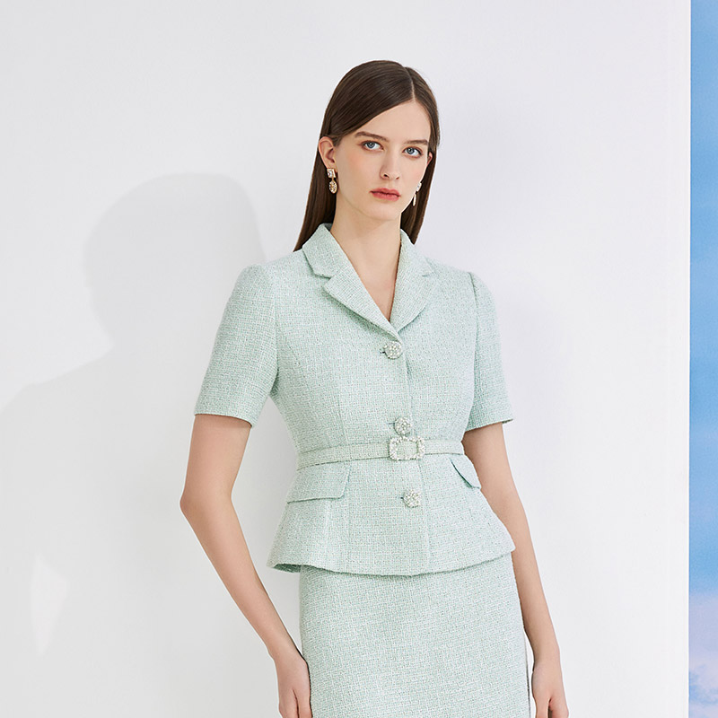 ~夏季气质女神范绿色上衣女外套/MJEB07WJK729M11/zb