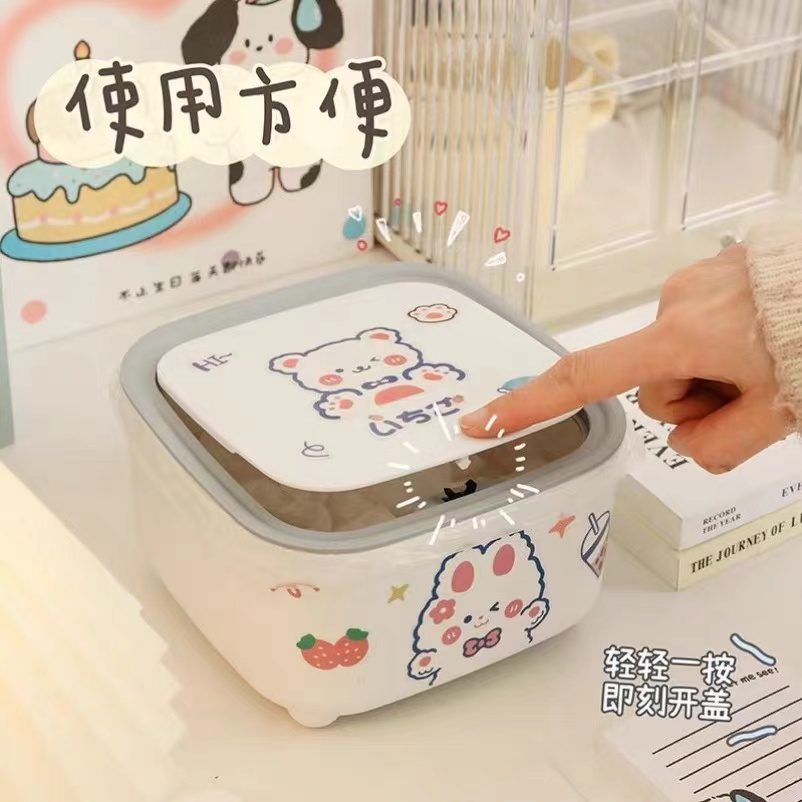 可爱高颜值桌面垃圾桶书桌台面卧室床头桌上茶几迷你卫生桶家用