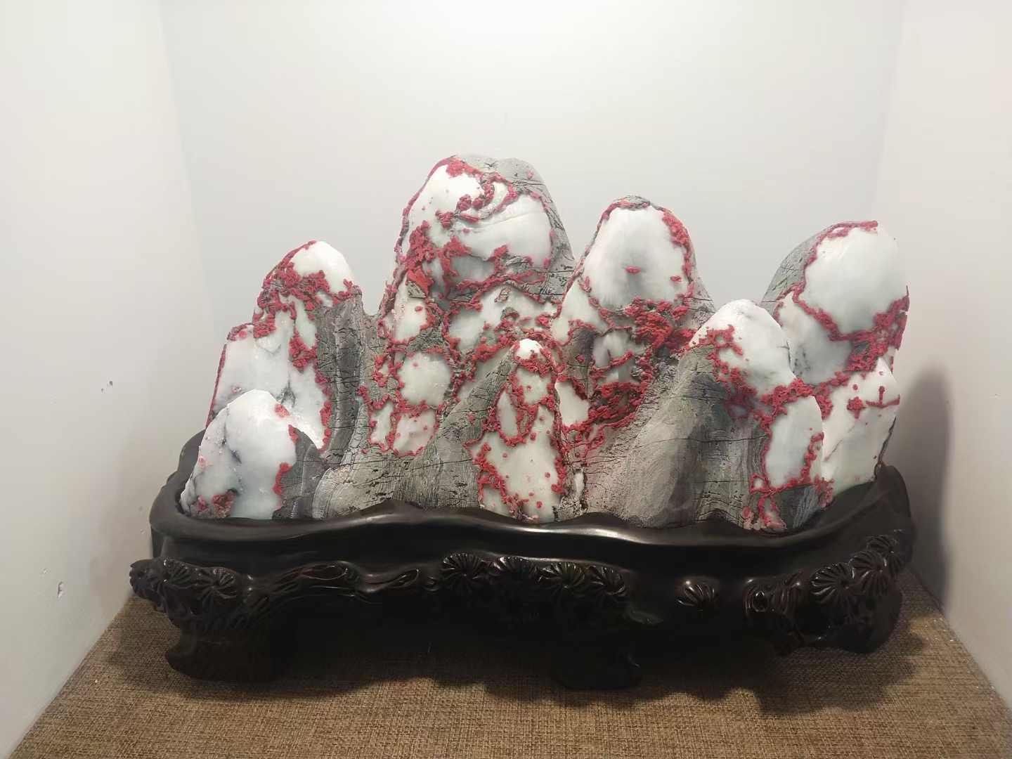灵璧石 白灵璧石雪上梅花 链接