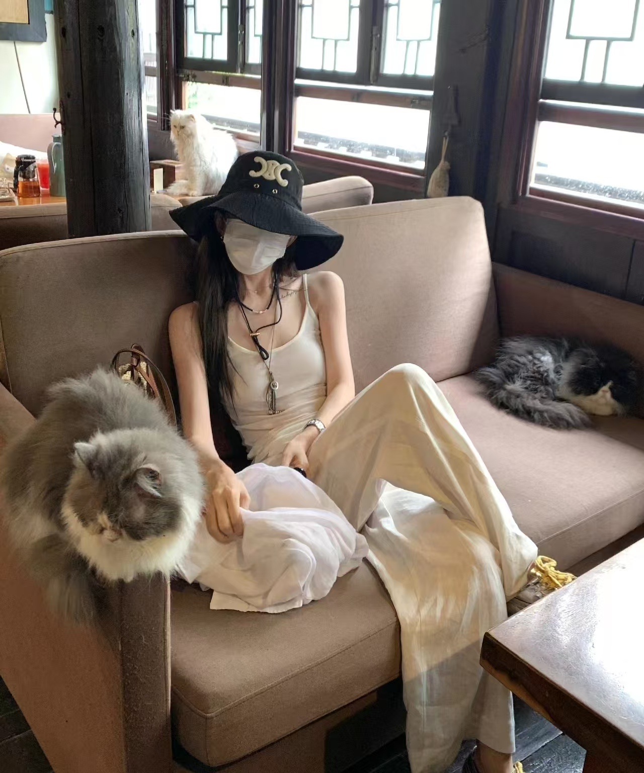 牛仔休闲可爱风娃娃领复古港风连衣裙纯色百搭