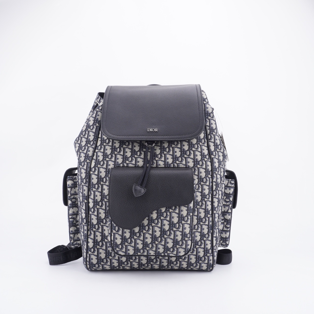 99新 Dior/迪奥 闲置Dior迪奥翻盖Oblique刺绣印花双肩包 E606