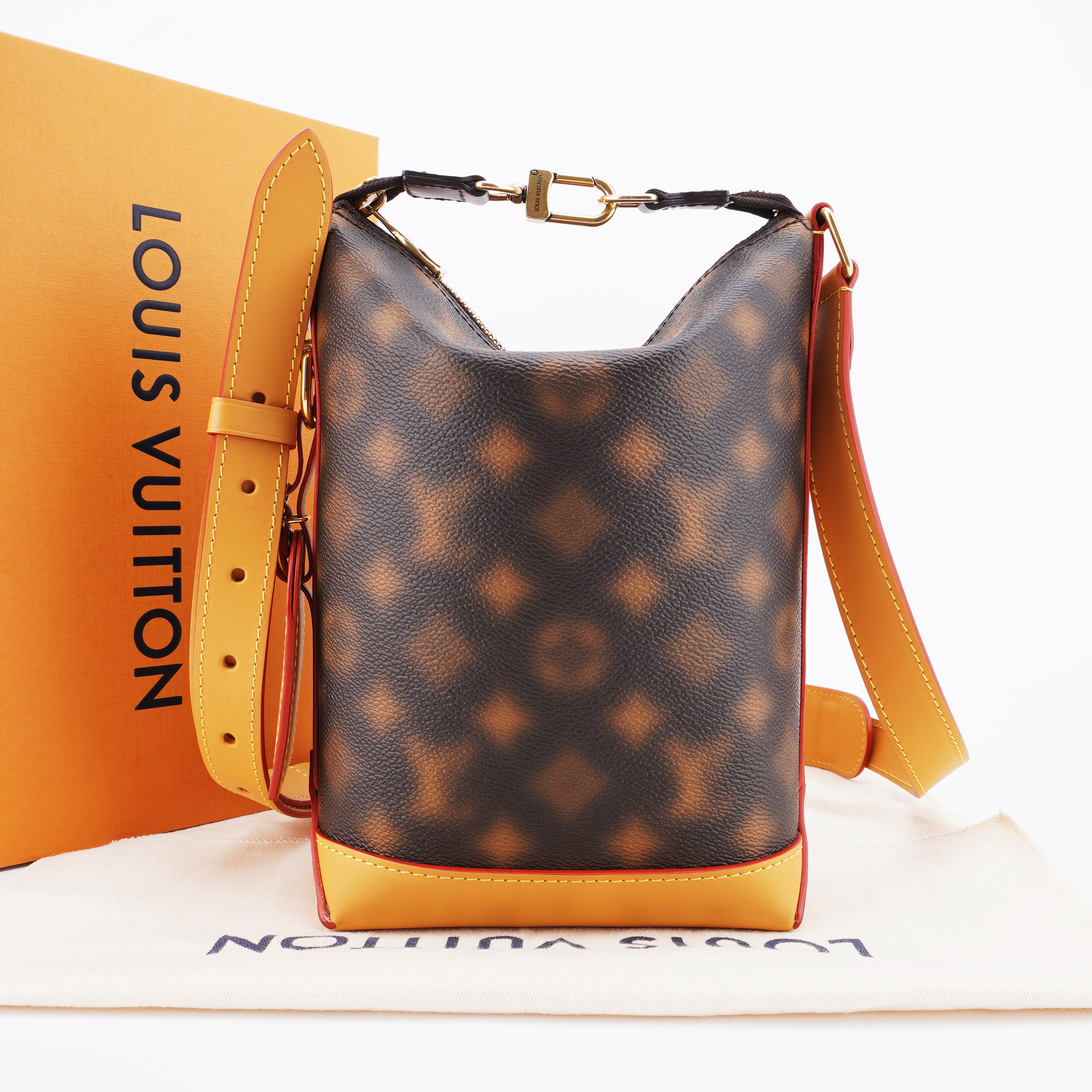 99新 LouisVuitton/路易威登 Cruiser棕老花斜挎包 E246