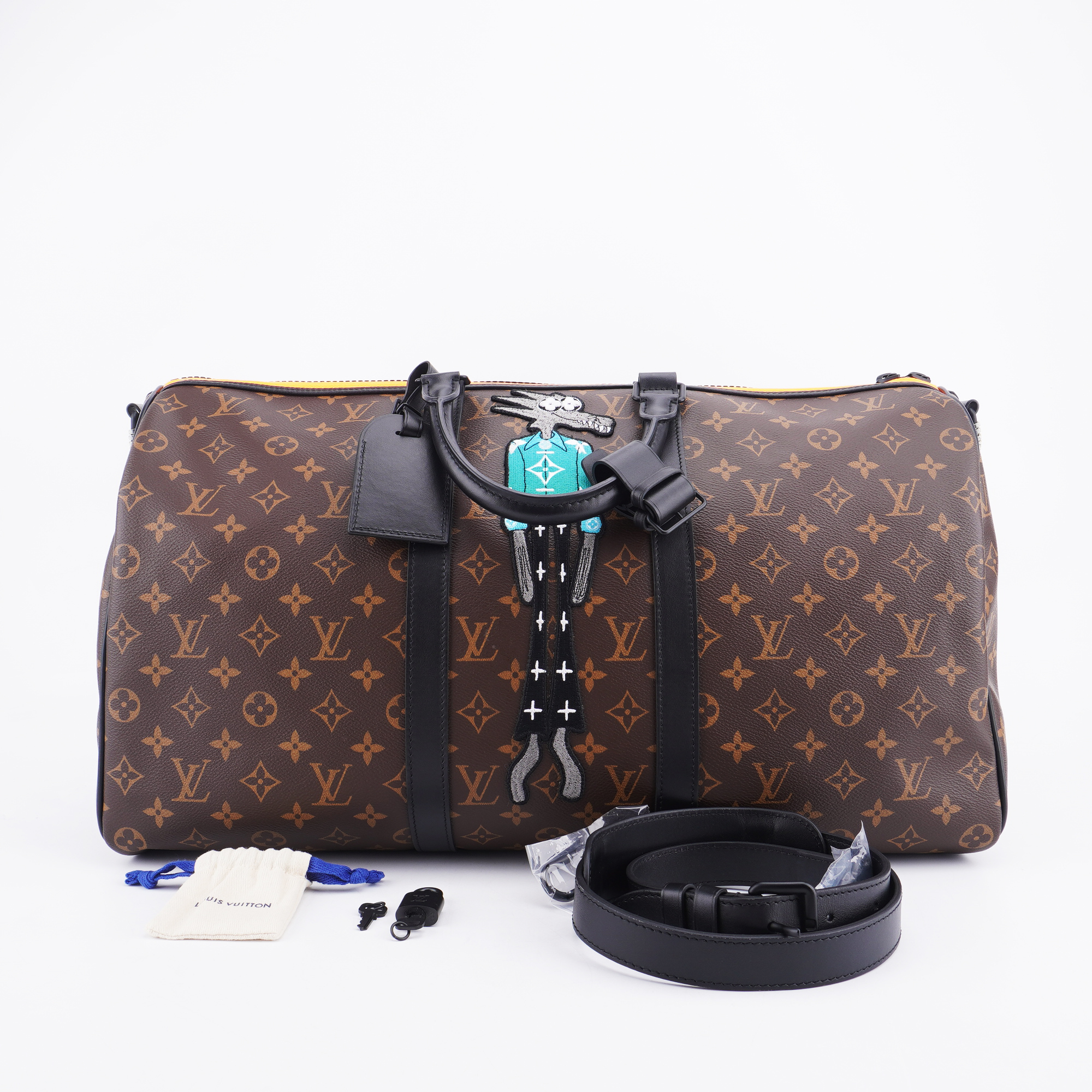 99新 LV 99新LV keepall 50经典老花玩偶贴饰旅行袋50/29/23 F104