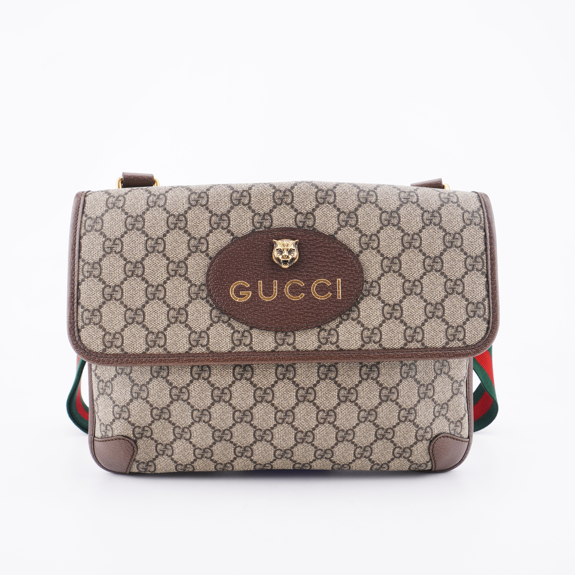 95新  98新古驰Gucci大号双面虎头单肩斜挎包30/22 F117