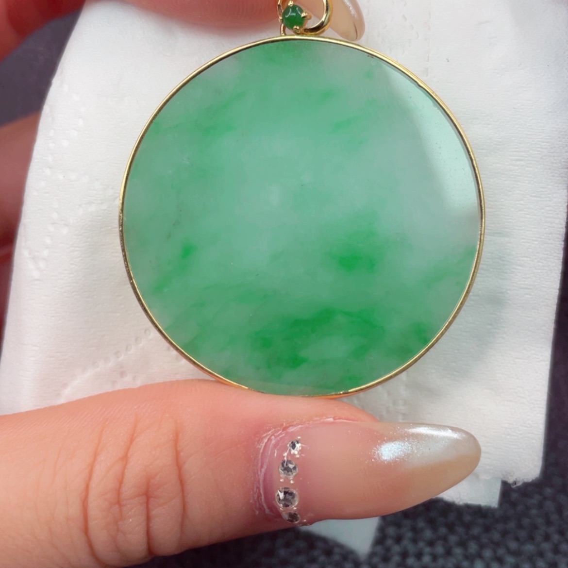 【闪购商品】翡翠如图18K金镶嵌