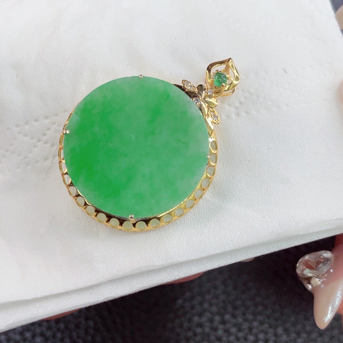 【闪购商品】翡翠如图18K金镶嵌