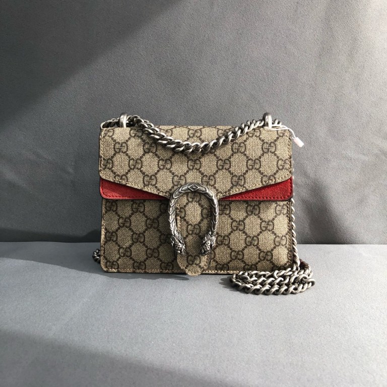 95新 GUCCI/古驰  拾锦奢品  GUCCI古驰酒神链条单肩包