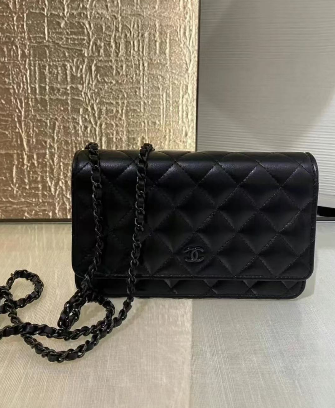 95新 Chanel/香奈儿 拾锦奢品黑色woc斜挎包
