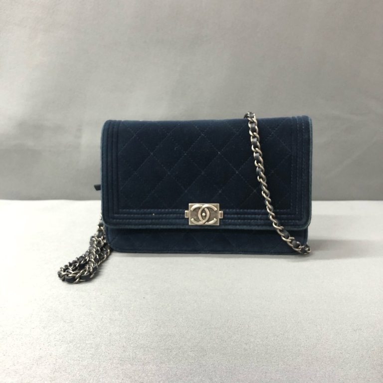 95新 Chanel/香奈儿  拾锦奢品 CHANEL香奈儿藏蓝色woc单肩包