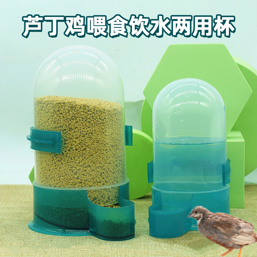 芦丁鸡饮水器自动喂食器喂水壶鹌鹑用品具鹦鹉鸟食槽鹦鹉喂食器