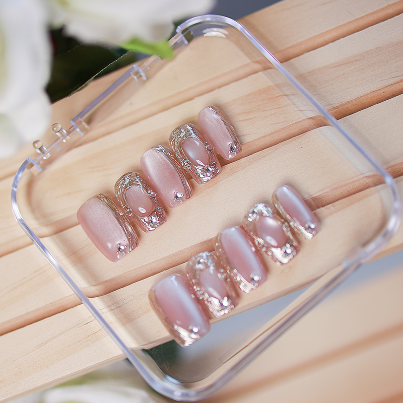 雾隐流光穿戴甲美甲手工ins风纯欲指甲贴片美甲穿戴式甲片猫眼